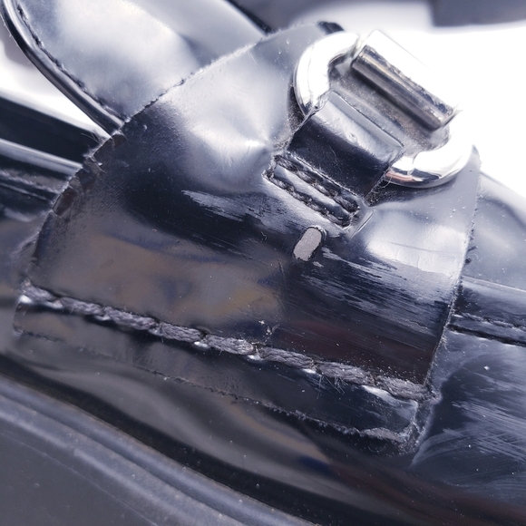 STEVE MADDEN Womens Black 1-1/2" Platform Trifecta Slip On Loafers Size 9.5 - Picture 12 of 15